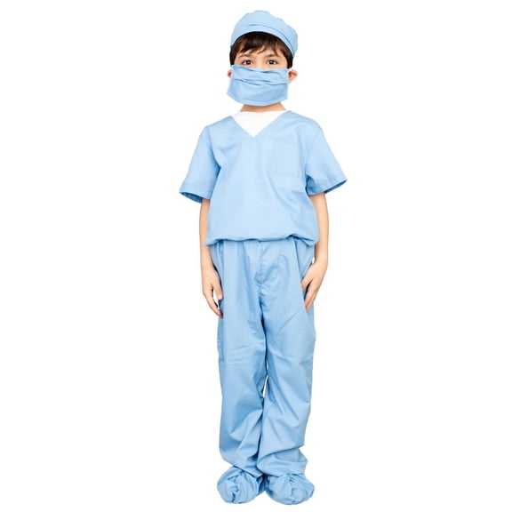 Doctor Scrubs Kids Vet Blue Halloween Costume Set