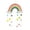6, variant on Baby room rainbow ornaments, hand-woven cotton threads, wall-mounted decorative felt balls, modern home decoration accessories pendants