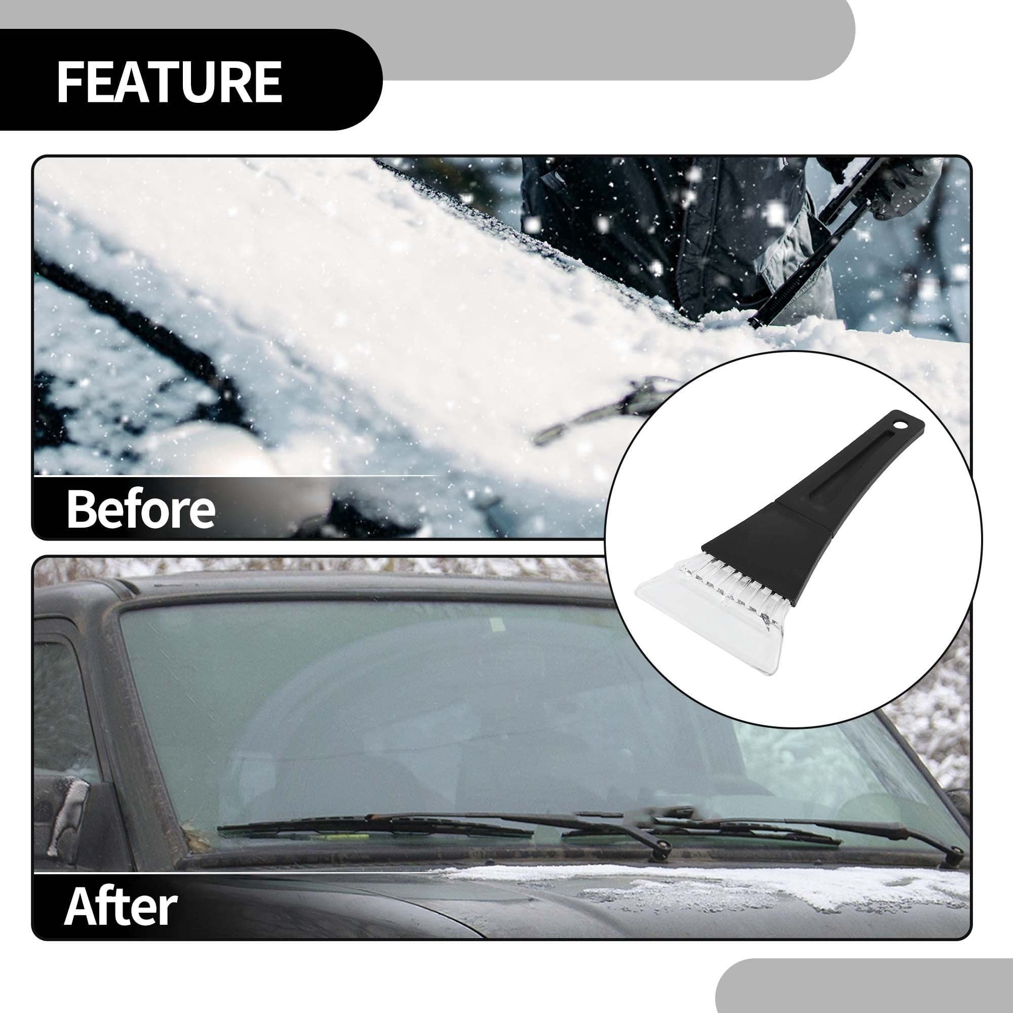 Unique Bargains 1pc 22x11cm Universal Car Ice Scraper for SUV Snow Frost Remover