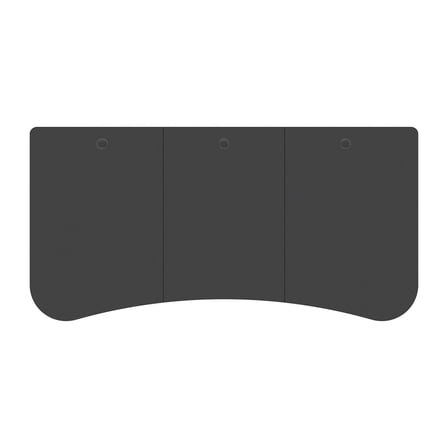 Monoprice Pre-Drilled 3-piece Sit-Stand Desk Table Top 63 Inches Wide - Black, Custom Sized For Motorized And Manual Crank Height Adjustable Desk