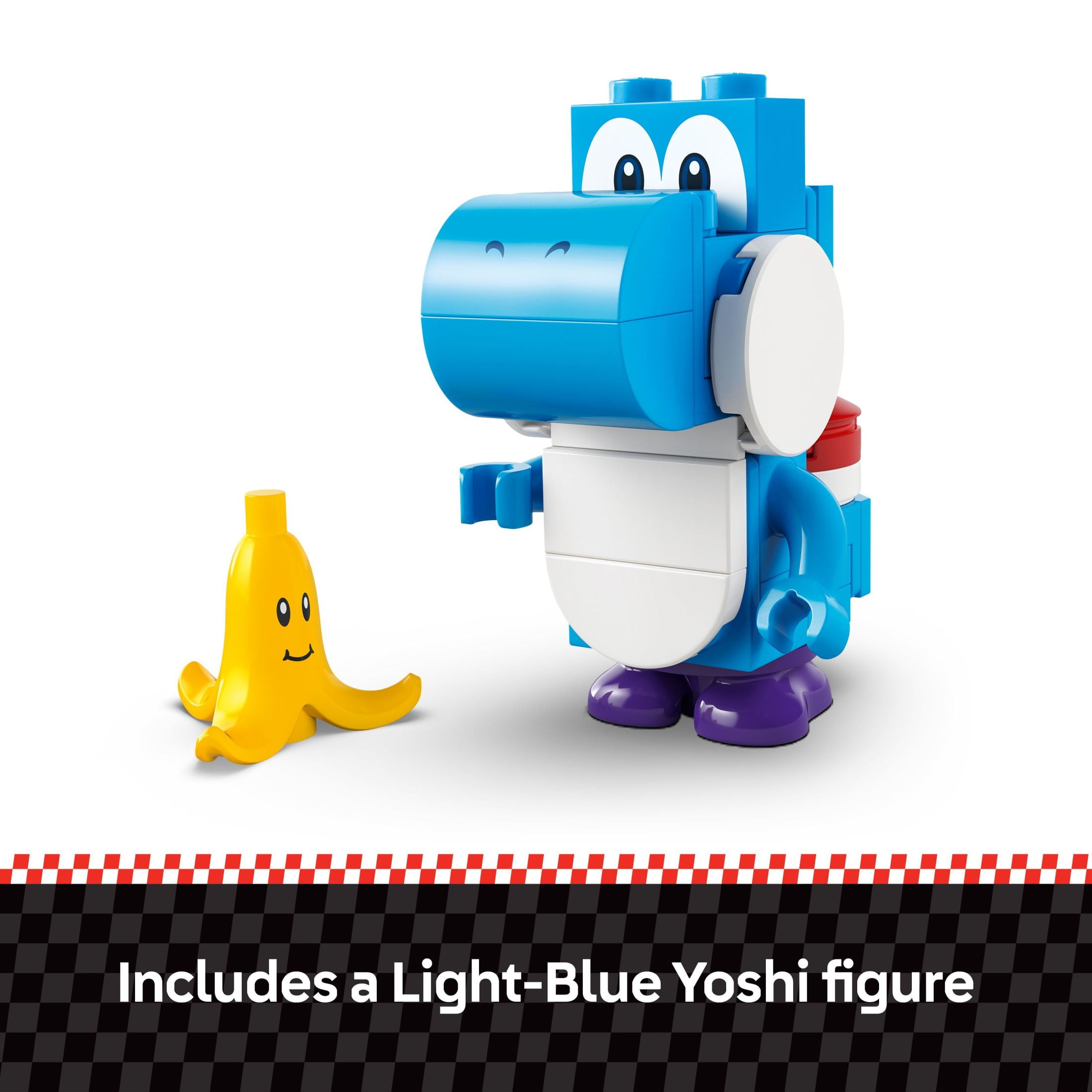 LEGO Super Mario: Mario Kart Yoshi Bike - Building Toy Set for Kids, Boys and Girls, Ages 7+ - Mario Kart Toy for Fans with Blue Yoshi - Gift Idea for Birthdays - 72031