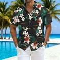 thumbnail image 2 of CYiJun George Casual Button Down Shirts for Men Short Sleeve Casual Vacation Beach Summer Tops, 2 of 4