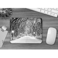 thumbnail image 3 of Snowstorm Non-Slip Rubber Base Mousepad Trees Street Lamps Park Snowfall Portable Office Wireless Mouse Pad for Laptop, 3 of 5