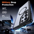 thumbnail image 2 of for Samsung Galaxy S24 Ultra Case with Glass Screen Protector, Camara Lens Protector, Compatible with Magsafe, Militaty Grade Hard Protective Cover for Galaxy S24 Ultra, 6.8 inch, Matte Clear, 2 of 14