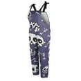 thumbnail image 3 of EIMELI Women Halloween Outfits Bib Pants Skull Pattern Jumpsuit Plus Size Adjustable Straps Overalls, 3 of 6