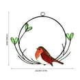 DBYLXMN Beautiful Hummingbird Color Glass Metal Hanging Bird Painting