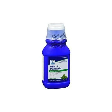 Flavored Liquid Laxative - 3 Pack Quality Choice Mint Flavor Milk of Magnesia Liquid Laxative 12oz Each