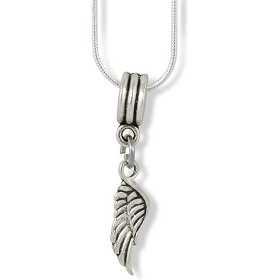Angel Wing Charm Snake Chain Necklace