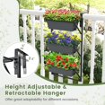 thumbnail image 5 of Vertical Raised Garden Bed, Hanging & Wall-Mounted Planter Garden Boxes, Adjustable Shelf & Detachable Hooks, 3-Tier Railing Raised Beds for Flower Strawberry Vegetable, 5 of 9
