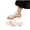 Khaki, variant on Thong Kitten Heel Mules For Women Square Toe Comfortable Slip On Casual Formal Footwear