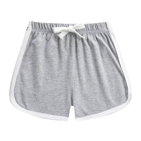 

MXIEZI Boys Girls Sport Shorts Summer Cotton Jogger Shorts 3-9Y Toddler Kids Solid Active Short Pants