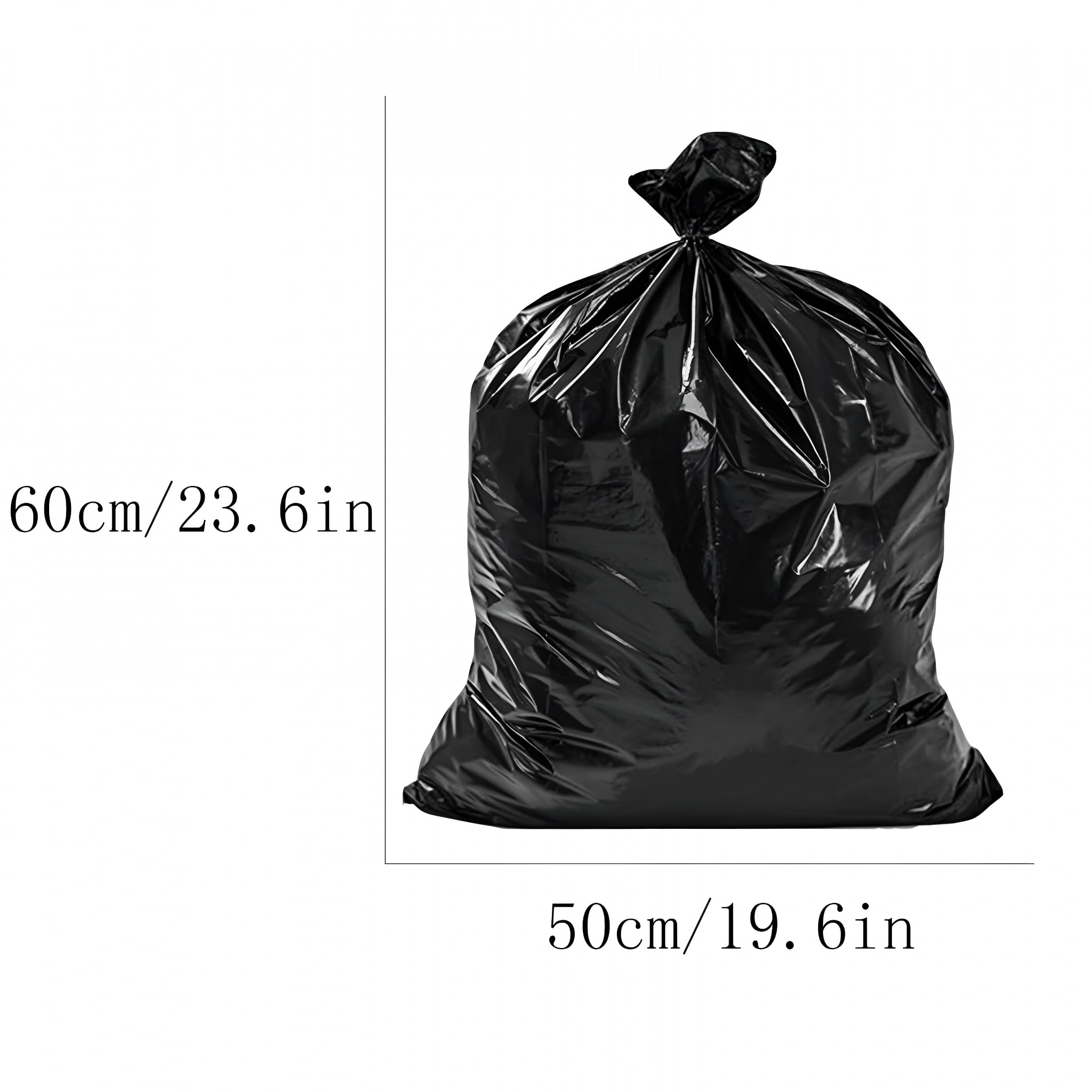 ACDANC 30 Gallon Bathroom Trash Bags Drawstring Garbage Bags Garbage Cans Household Kitchen Bathroom Garbage Storage Bags (1 Roll,100PCS,Black)