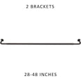 thumbnail image 4 of eTeckram Energy Saving Wrap Around Blackout Return Adjustable Window Curtain Metal Rod Set, 5/8 inch Diameter,28"-48",Oil-rubbed Bronze, 4 of 6