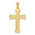 thumbnail image 3 of FB Jewels 14K Yellow Gold Polished Satin and D/C Crucifix Pendant, 3 of 4