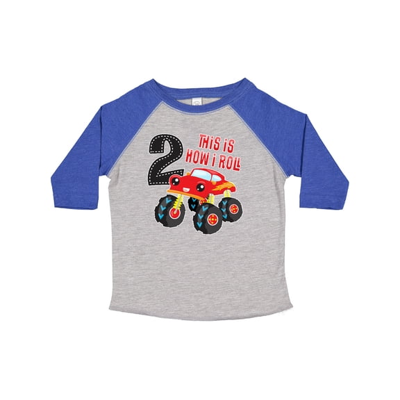 Inktastic Monster Truck How I Roll 2nd Birthday Boys Toddler T-Shirt