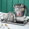 thumbnail image 4 of Mouliraty Clear Plastic Pitcher with Lid Clear Water Pitcher for Cold Drinks Iced Tea Pitcher for Lemonade Iced Tea Milk Beverages, Gray, 4 of 6