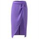 thumbnail image 2 of Gibobby faldas para mujer elegante alta y abertura lateral asimétrica para mujer(Morado, L), 2 of 5