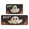 thumbnail image 2 of Halloween Kitchen Rug Set of 2 Absobent Kitchen Mats for Floor,Spooky Ghost Boo Happy Halloween Kitchen Rugs and Mats for Bathroom,Room Bath (47x17+30x17 inches), 2 of 7