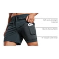 thumbnail image 4 of Shorts para correr 2 en 1 para hombre CRZ YOGA 5" de secado rápido con bolsillos, 4 of 8