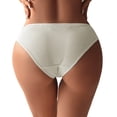 thumbnail image 3 of Xijirk Panties for Women,Fashion Low Waist Underwear Striped Briefs Comfortable Panties Soft Fabric for Daily Casual Wear,Womens Underwear,White,S, 3 of 6