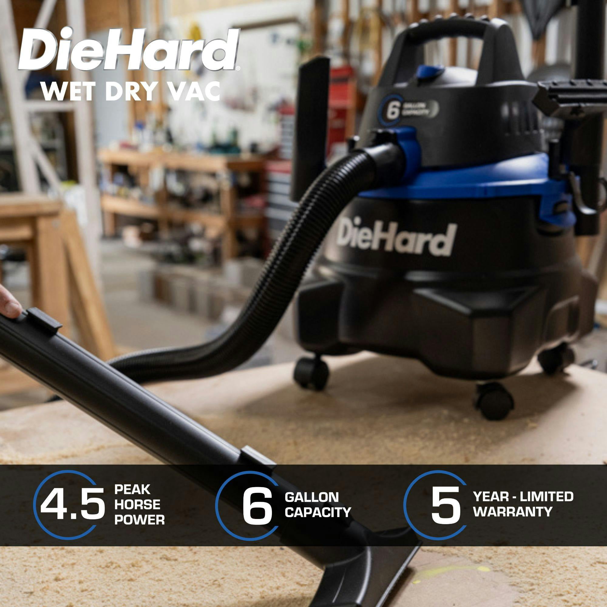 DieHard 6-Gallon 4.5 HP Wet/Dry Vacuum