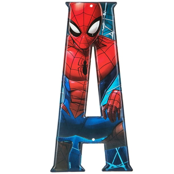 spider man superhero letter a metal sign home decoration wall art media