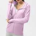 thumbnail image 7 of UVEASISHA Solid Sun Shirts for Women Zipper Sun Protection Hoodie Jacket Breathable Quick Dry Running Workout Hoodies Purple XXXL, 7 of 7