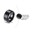 thumbnail image 3 of 10mm Stainless Steel Matte Ring For Male Men's Wedding Band Silver/Black Sz 9-13, 3 of 9