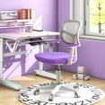 thumbnail image 2 of Gymax Kids Desk Chair Adjustable Height Children Study Chair w/Auto Universal Casters Purple, 2 of 10