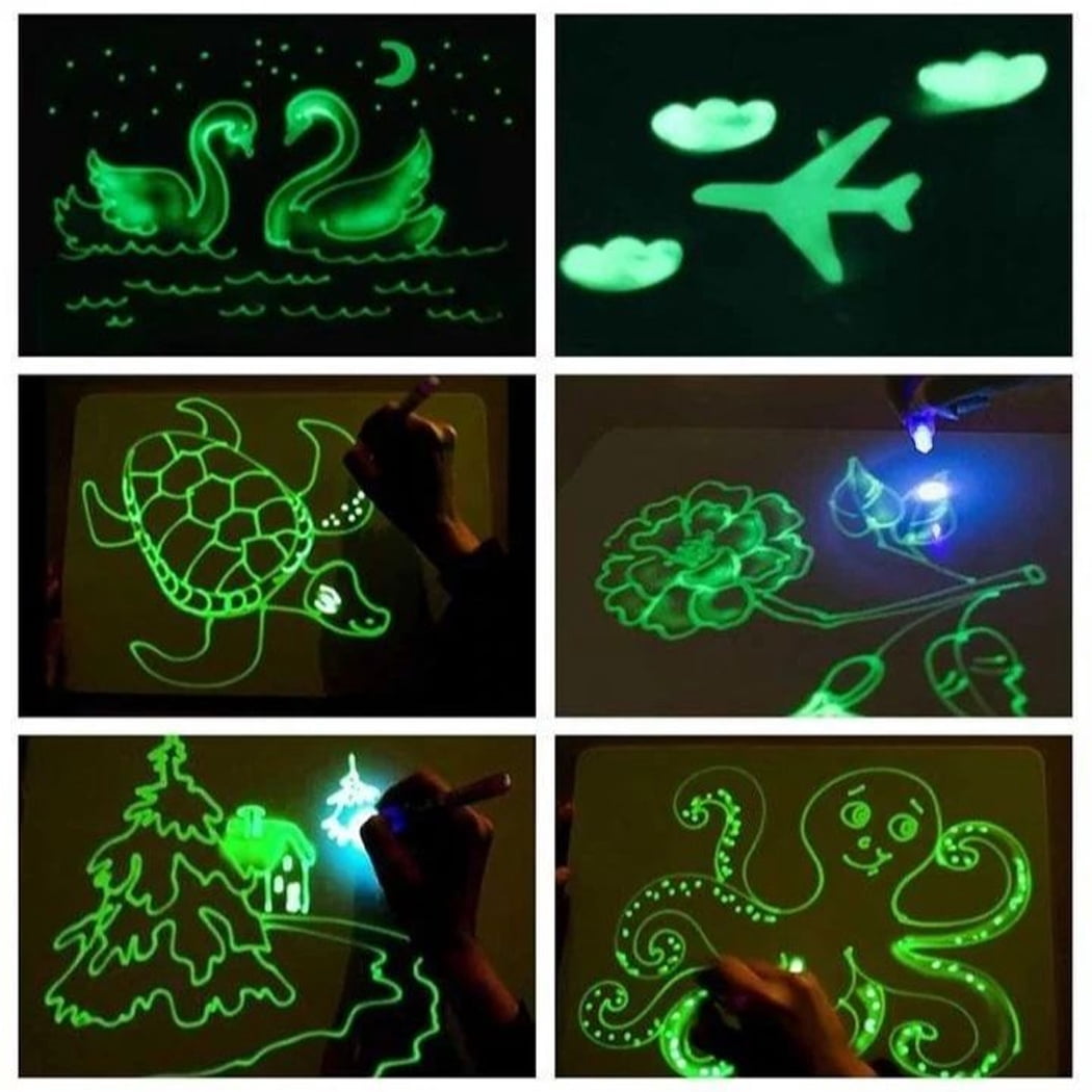 Glowmagic Board 3+ Years Toy Doodle Tablet with Light Drawing Board Set, 11x8x 0.17 in, 0.53 lbs