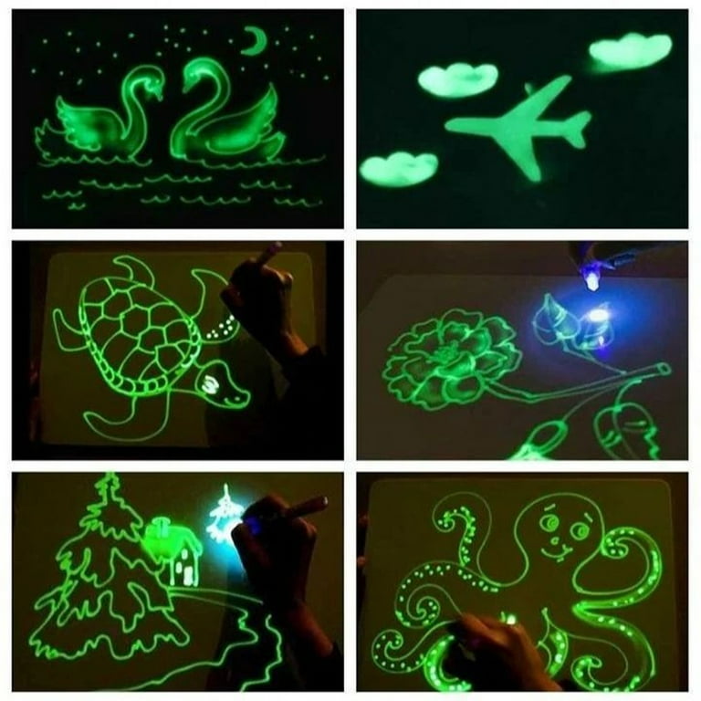 Glowmagic Board 3 Years Toy Doodle Tablet with Light Drawing Board Set 11x8x 0.17 in 0.53 lbs Walmart