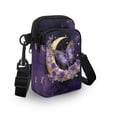thumbnail image 3 of HELLHERO Purple Butterfly Rose Design 4.33x1.97x7.09 Messenger Bag Polyester for Unisex, 3 of 7