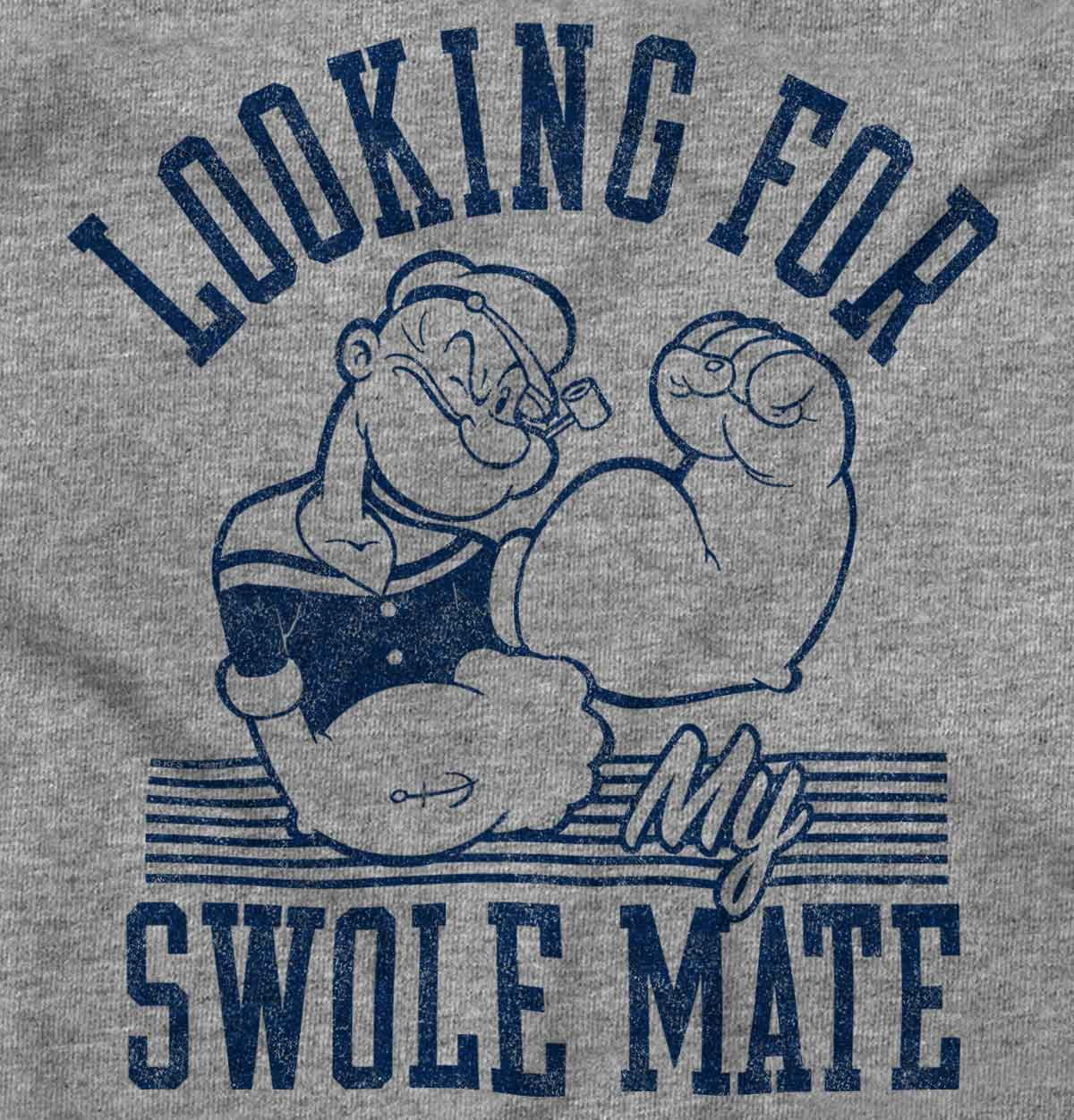 Popeye Looking For a Swole Mate Gym Men's Graphic T Shirt Tees Brisco Brands  5X 