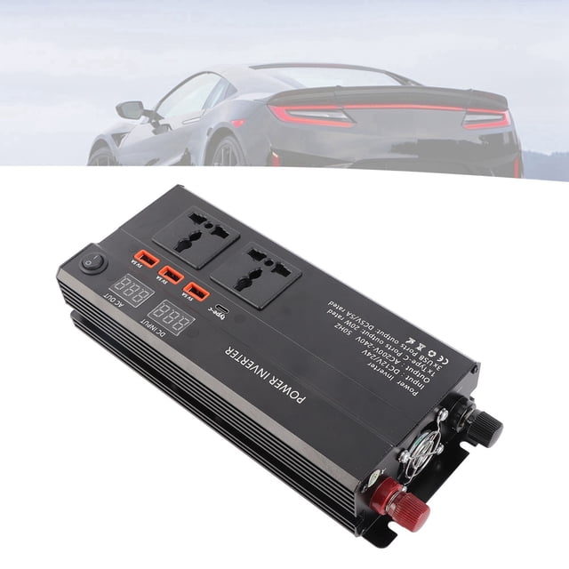 Inverte de Potencia de Onda sinusoidal Pura, Cargador de Automóvil Con 4 Inversor de Alimentación del Automóvil de Interfaz USB, Auto para la Fuente de Alimentación, Uso de La