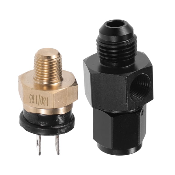 Unique Bargains 1 Set Auto Engine Temperature Cooling Fan Switch Thread-On AN Fitting Adapter 6AN 180'F On-165'F Off