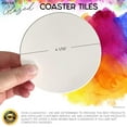 thumbnail image 3 of Ceramic Tiles for Craft Coasters - Pixiss 100 Pack Round 4-Inch Blank Coasters Glazed Ceramic Coasters & 100 Cork Backings Ceramic Tile Craft Coasters for Alcohol Inks, Painting, Acrylic Pouring, DIY, 3 of 9