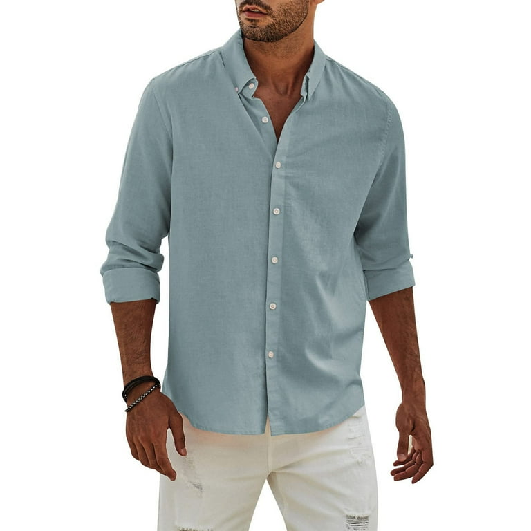 GXIPO Mens Oxford Shirts Regular Fit Button Down Collar