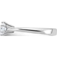 thumbnail image 3 of Sterling Silver Rhodium-Plated 5Mm Round Cz 6-Prong Engagement Ringsize 6 (Width 1.75 To 3) - Jbsp, 3 of 5