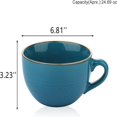 thumbnail image 2 of EIGTHTAIL Green Vintage Large Coffee Mug Large Soup Bowl  24 oz Coffee Mug Big with Handle Coffee Mug  Giant Coffee Mug  Ceramic Soup Bowl with Lid Microwave Safe, 2 of 7
