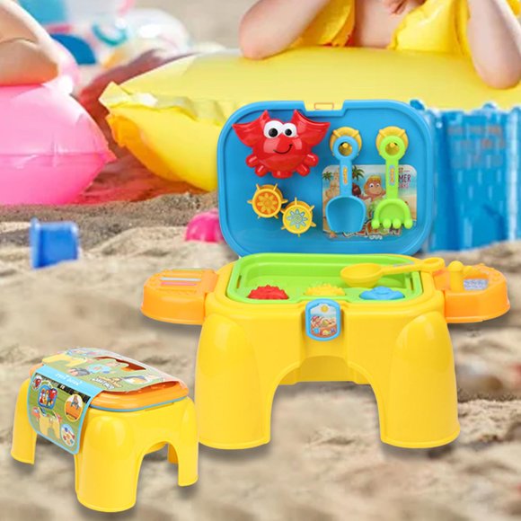 Juguetes de arena de playa Toyes educativo Organizador Decoración de Lindo Play Play Taburete para niños Silla de arena para niños Jardín de niñas al