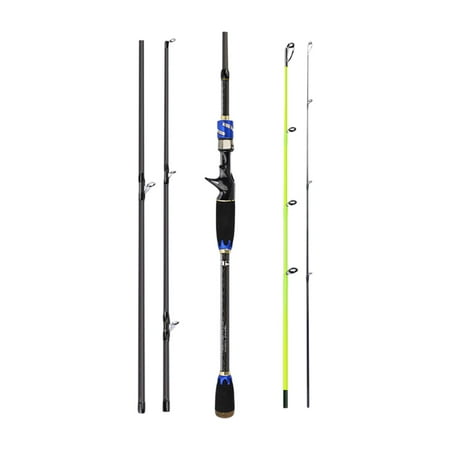 Travel Fishing Rod Carbon Fiber 4 Section Strong Sensitive Action Ultralight 2.4m