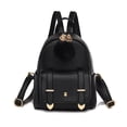 thumbnail image 2 of PRIYAL Fashion Backpack Mini Backpack Purse for Women Purses PU Leather Pompom Backpack Shoulder Bag, 2 of 7