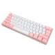 thumbnail image 2 of Teclado para juegos USB 61 teclas contraste de Color RGB luz tecla separación de línea teclado mecánico con cable para juegos de oficina blanco rosa, 2 of 14