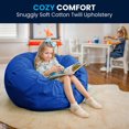 thumbnail image 3 of Oversized Solid Royal Blue Bean Bag Chair, 3 of 9