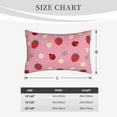 thumbnail image 6 of Binfone Strawberry And Ladybugs Standard Size Pillowcase, Long Staple Pure Cotton Envelope Closure Pillow Cover,20"X30", 6 of 9