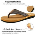 thumbnail image 3 of Ecetana Men's Flip Flops Comfort Yoga Mat Leather Beach Thong Sandals with Arch Support, 3 of 7