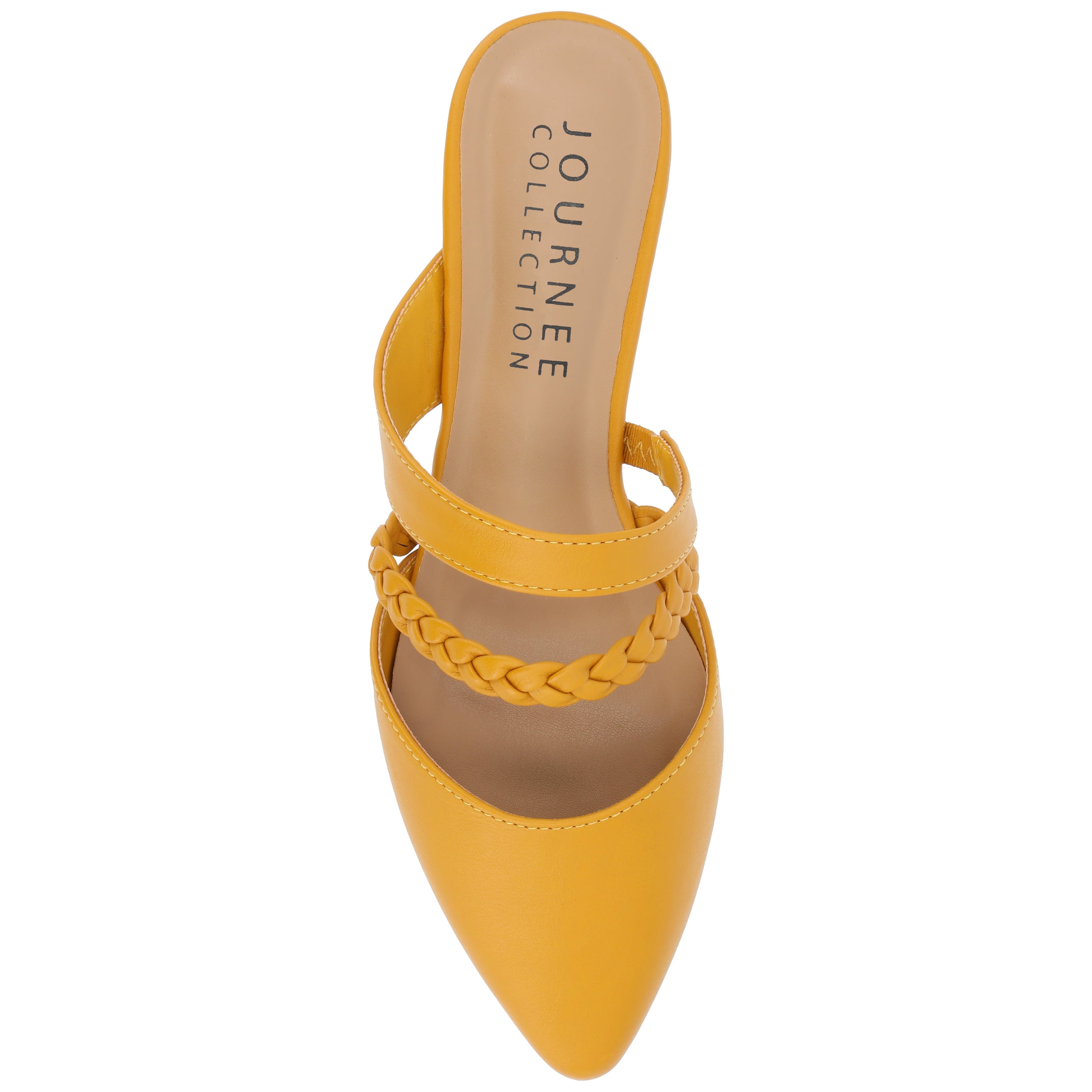 Journee Womens Olivea Narrow Width Slip On Almond Toe Mules Flats