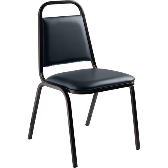NPS 9100 Series 32" Modern Vinyl Upholstered Stack Chair in Midnight Blue