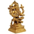 thumbnail image 2 of 4" Lord Hanuman Yogacharya Brass Statue - Yoga Master Monkey God, 2 of 3