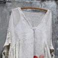thumbnail image 5 of Vestido HUOGUO Vintage Floral Manga 3/4 para mujer, talla grande, 5 of 5